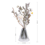 Ivory Whisper Glass Vase Set - Eveléa Studio dried flower arrangement