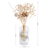 Ivory Pinecone Glass Bottle Set - Eveléa Studio dried flower arrangement