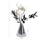 Eucalyptus Bloom Glass Vase Set - Eveléa Studio dried flower arrangement