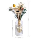 Cream Sunflower Glass Bottle Set - Eveléa Studio dried flower arrangement