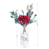 Crimson Rose Glass Bottle Set - Eveléa Studio dried flower arrangement