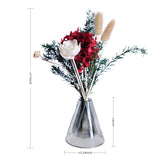 Crimson Rose Glass Vase Set - Eveléa Studio dried flower arrangement