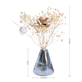 Ivory Pinecone Glass Vase Set - Eveléa Studio dried flower arrangement