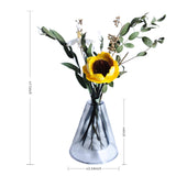 Golden Sunflower Glass Vase Set - Eveléa Studio dried flower arrangement
