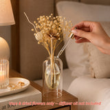 Ivory Pinecone Glass Bottle Set - Eveléa Studio dried flower arrangement