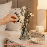 Ivory Whisper Glass Vase Set - Eveléa Studio dried flower arrangement