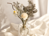 Ivory Whisper Glass Bottle Set - Eveléa Studio dried flower arrangement