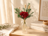 Crimson Rose Glass Bottle Set - Eveléa Studio dried flower arrangement