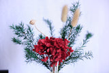 Crimson Rose Glass Bottle Set - Eveléa Studio dried flower arrangement