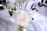 Eucalyptus Bloom Glass Bottle Set - Eveléa Studio dried flower arrangement
