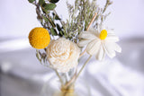 Golden Meadow Glass Bottle Set - Eveléa Studio dried flower arrangement