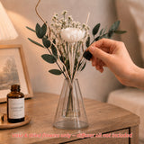 Eucalyptus Bloom Glass Vase Set - Eveléa Studio dried flower arrangement
