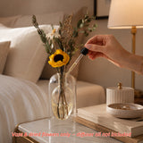 Golden Sunflower Glass Bottle Set - Eveléa Studio dried flower arrangement