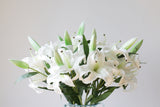 Soft Touch 3-Head Lily Stem - Eveléa Studio faux flower