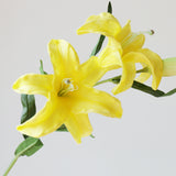 Soft Touch 3-Head Lily Stem - Eveléa Studio faux flower
