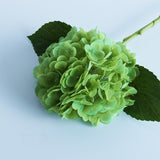 Real Touch Hydrangea faux stem in deep green