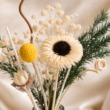 Cream Sunflower Glass Vase Set - Eveléa Studio dried flower arrangement