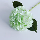 Real Touch Hydrangea faux stem in light green