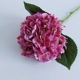 Real Touch Hydrangea faux stem in purple