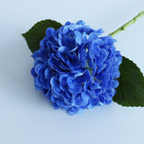 Real Touch Hydrangea faux stem in royal blue