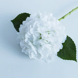 Real Touch Hydrangea faux stem in white