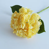 Real Touch Hydrangea faux stem in yellow